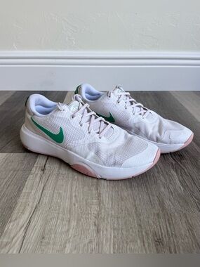 Nike Motiva Running Walking Shoes White Pink Green Women’s Size 8